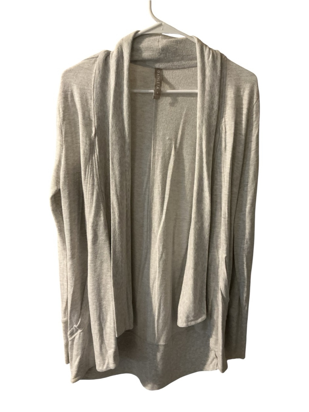 🙋🏻♀️Athleta Heather Gray Open-Front Draped Cardigan